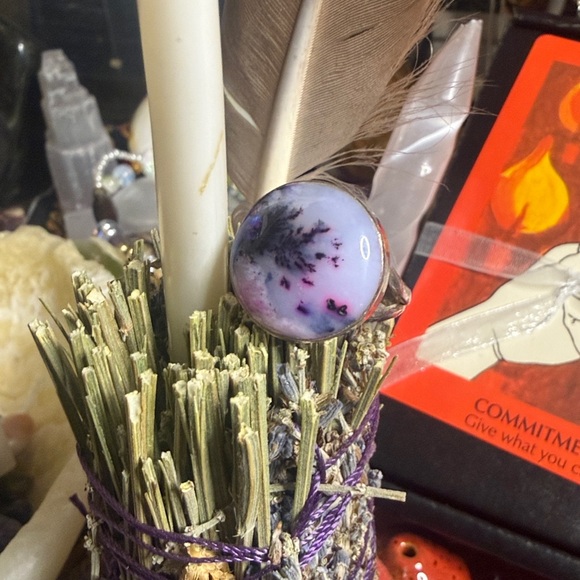 Accessories - 925 Dendritic Opal Purple Ring